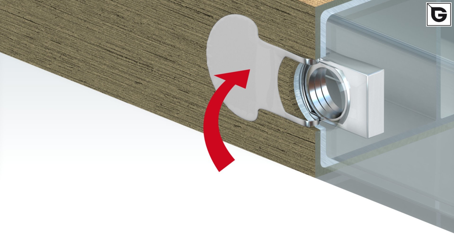 Befestigung mit 
 InPull Nut