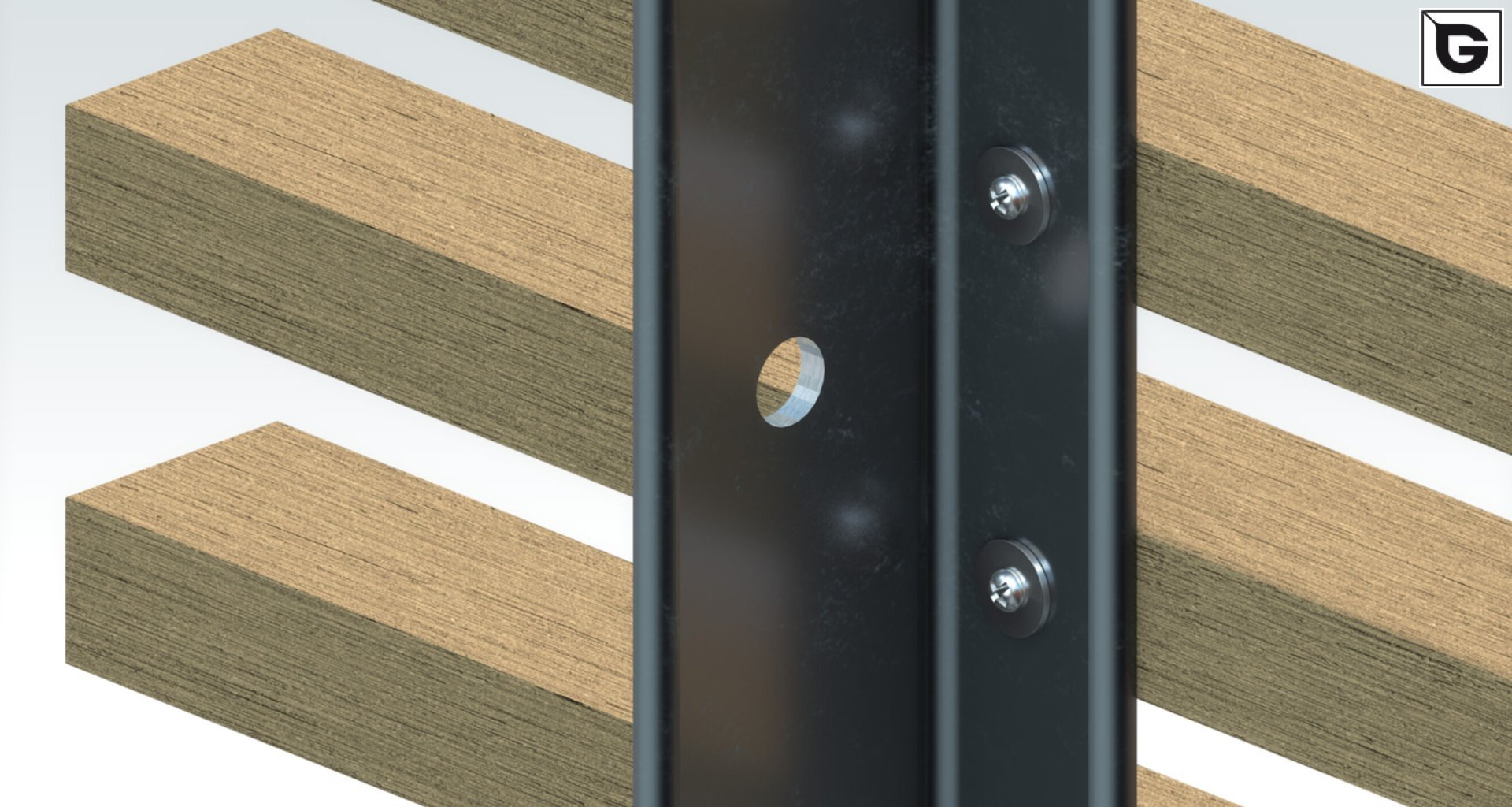 Befestigung mit 
 selbstschneidende Schraube