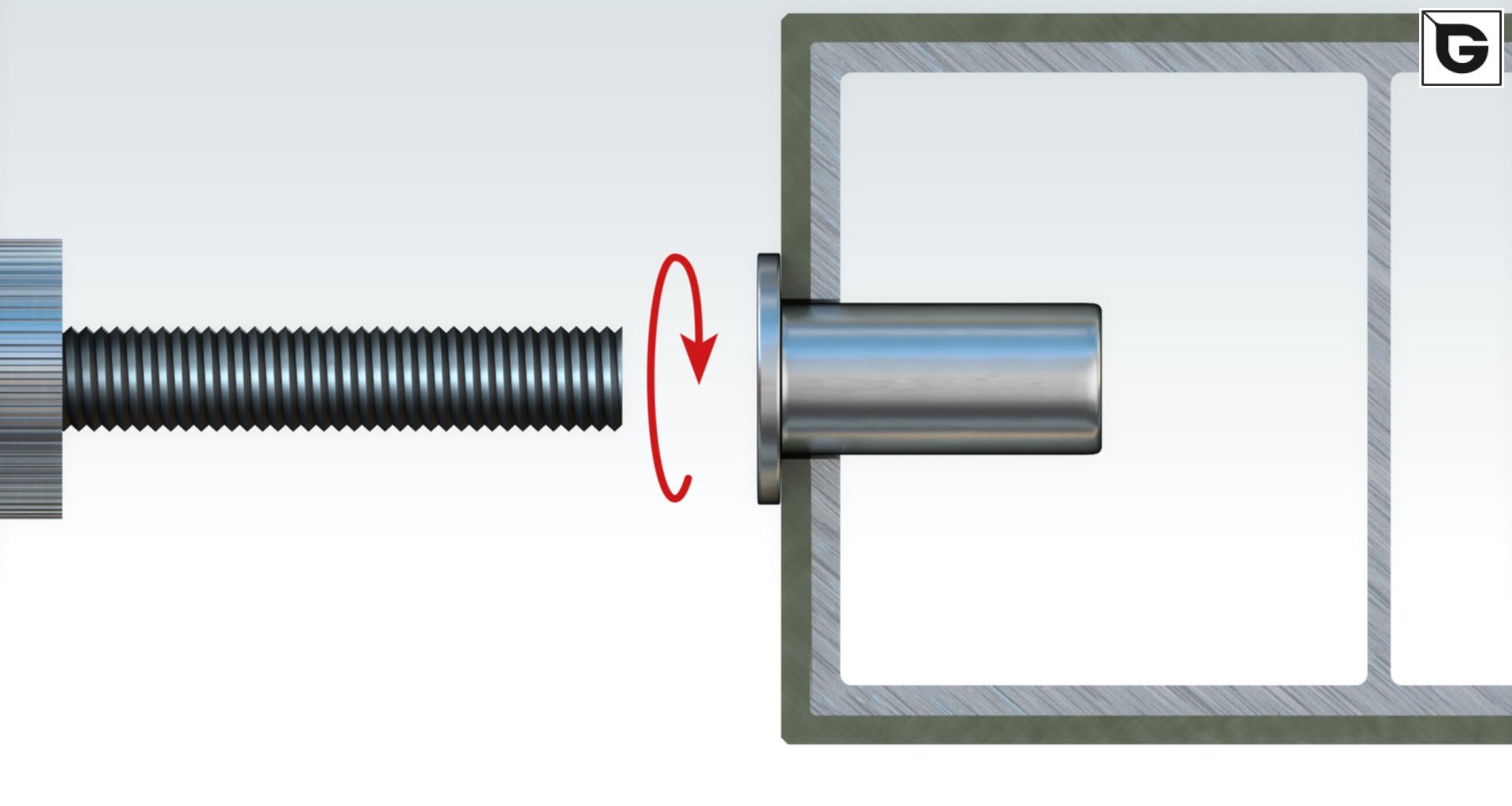 Befestigung mit 
 blind nut