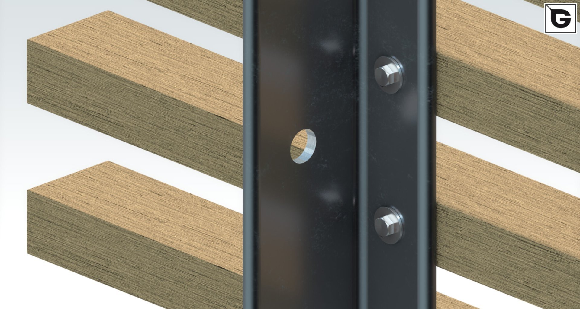 Befestigung mit 
 blind nut