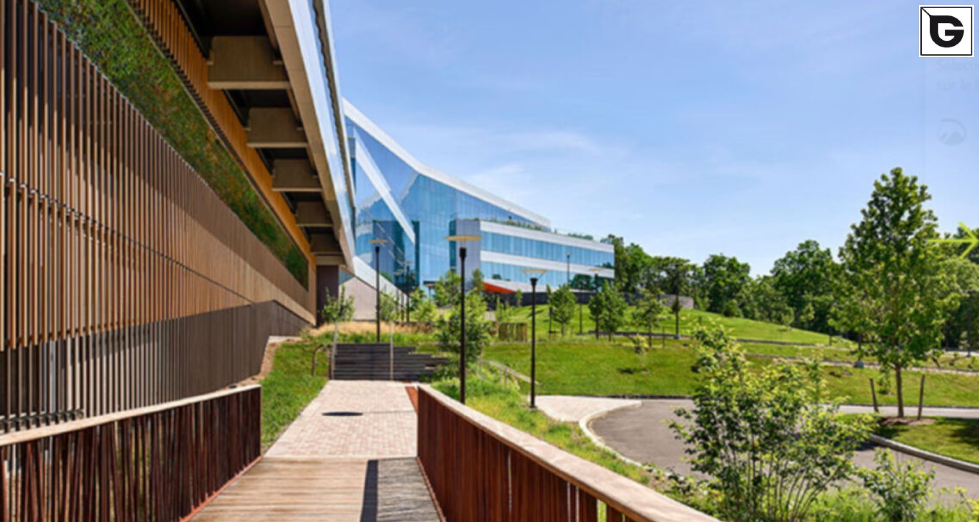 Verwaltungsgebäude_Geländer_Vorzeigeprojekte - Hybrid holz
