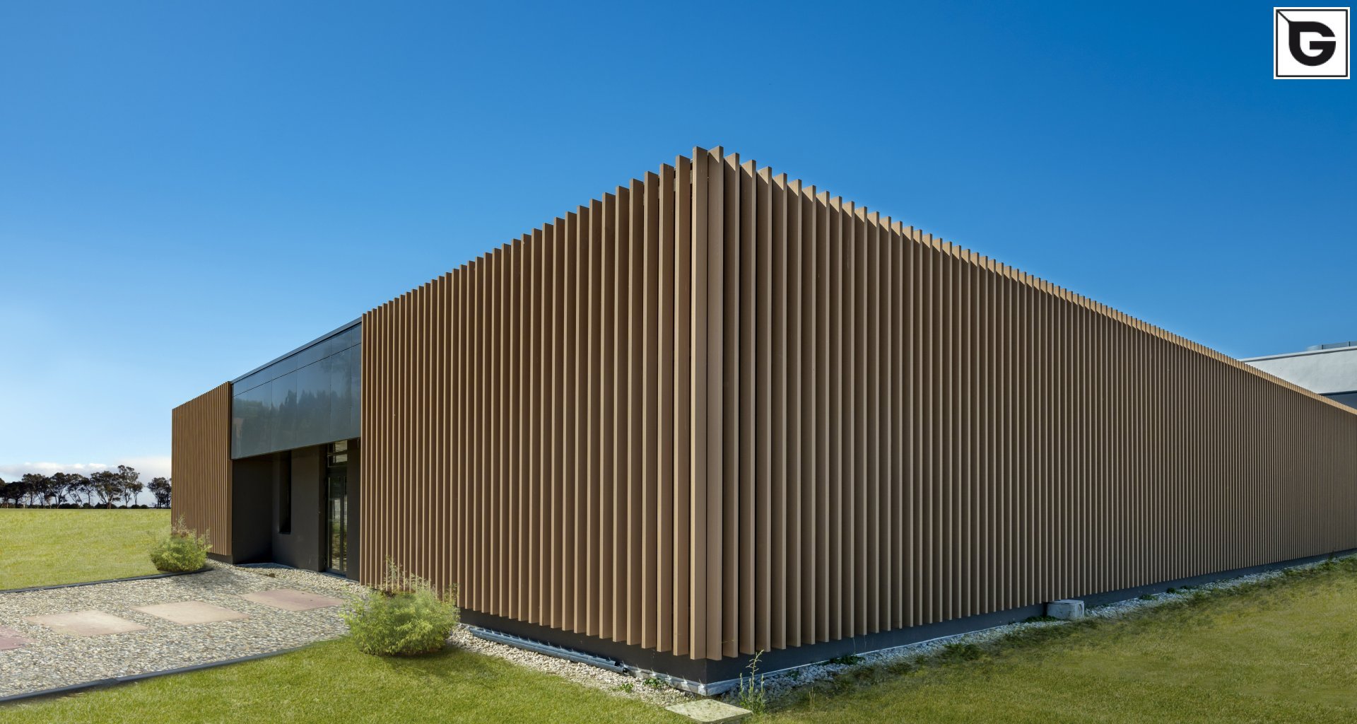 Institutionelle Einrichtungen_Offene Fassadenverkleidung - verti._Krankenhaus, Arztpraxis