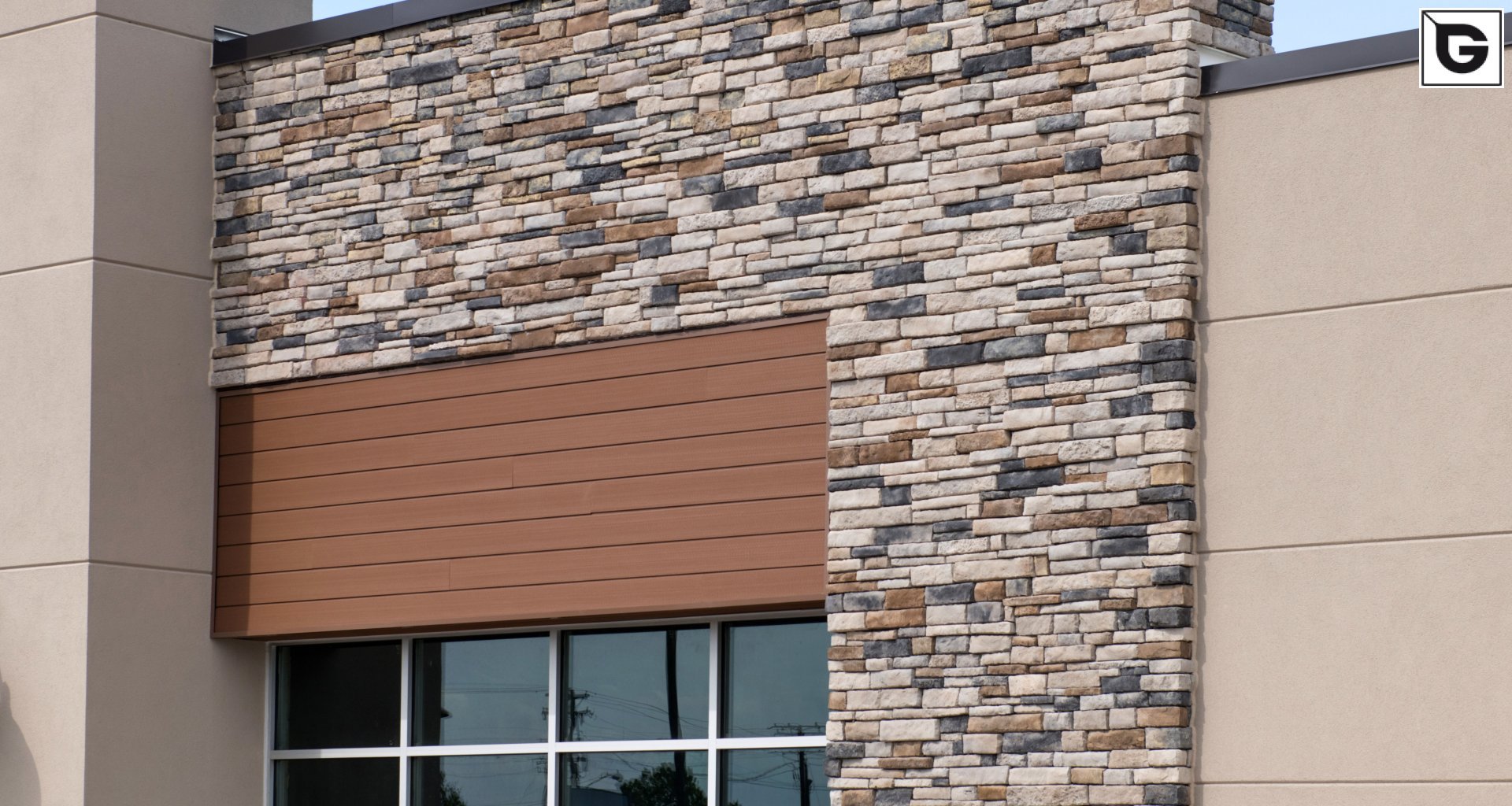 Kaufmännische Gebäude_Fassadenverkleidung - horizontal_Einkaufszentrum