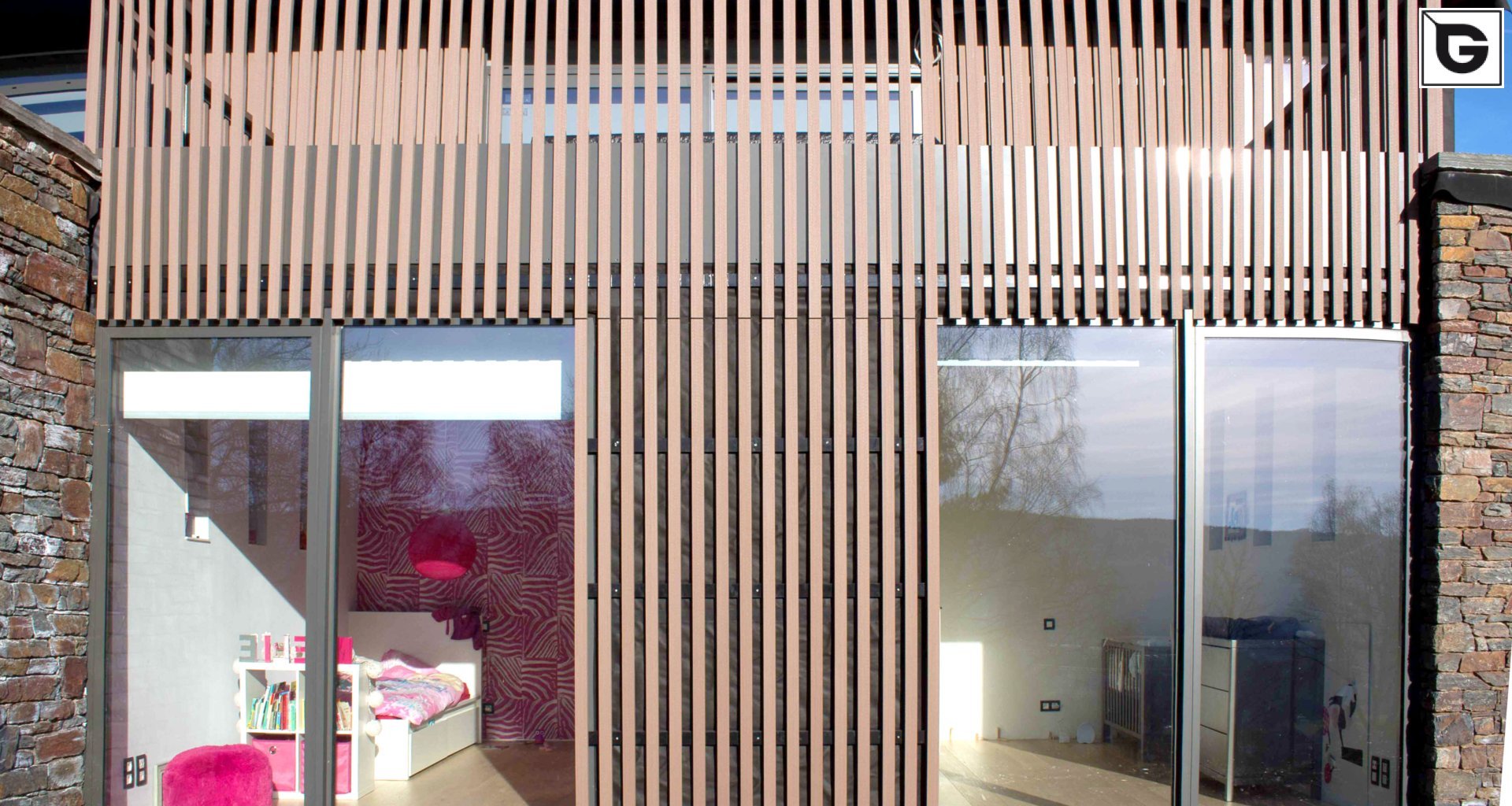 Privathaus_Offene Fassadenverkleidung - verti._Privatresidenz